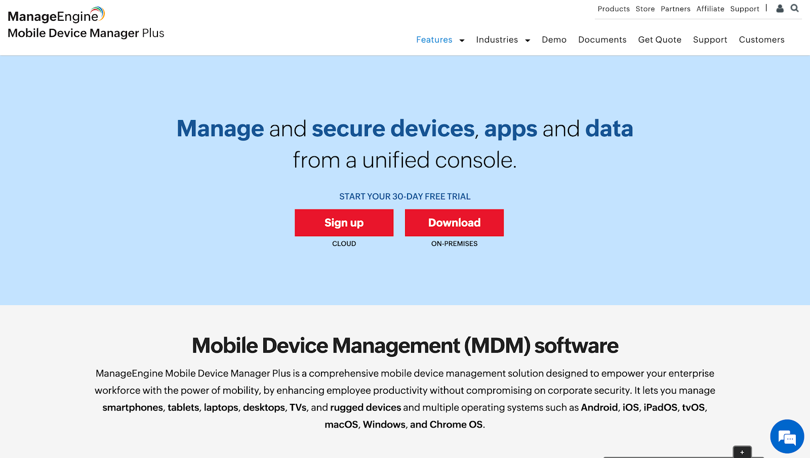 ManageEngine Mobile Device Manager